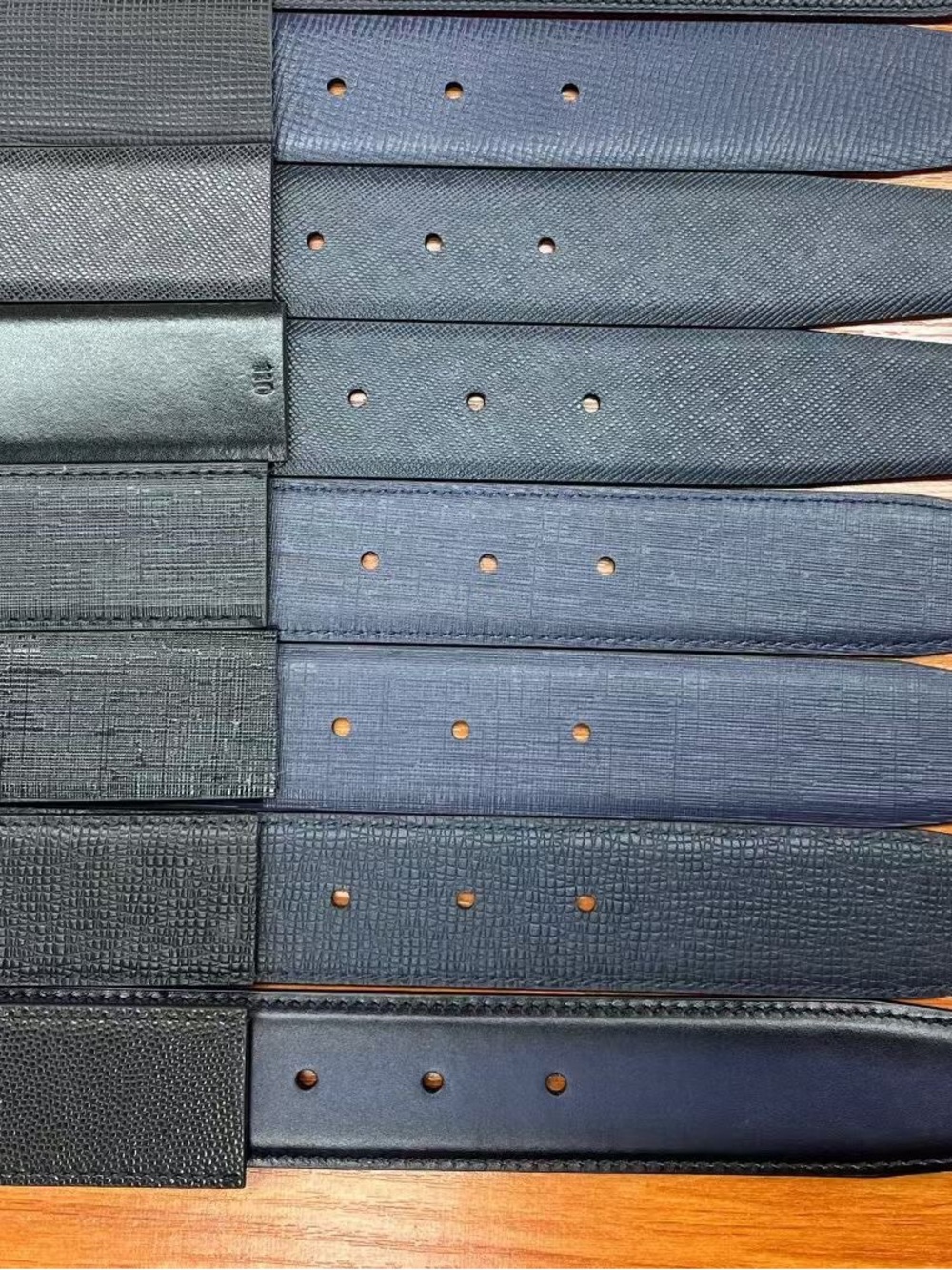 Men's Navy Leather Belt - Classic Navy
